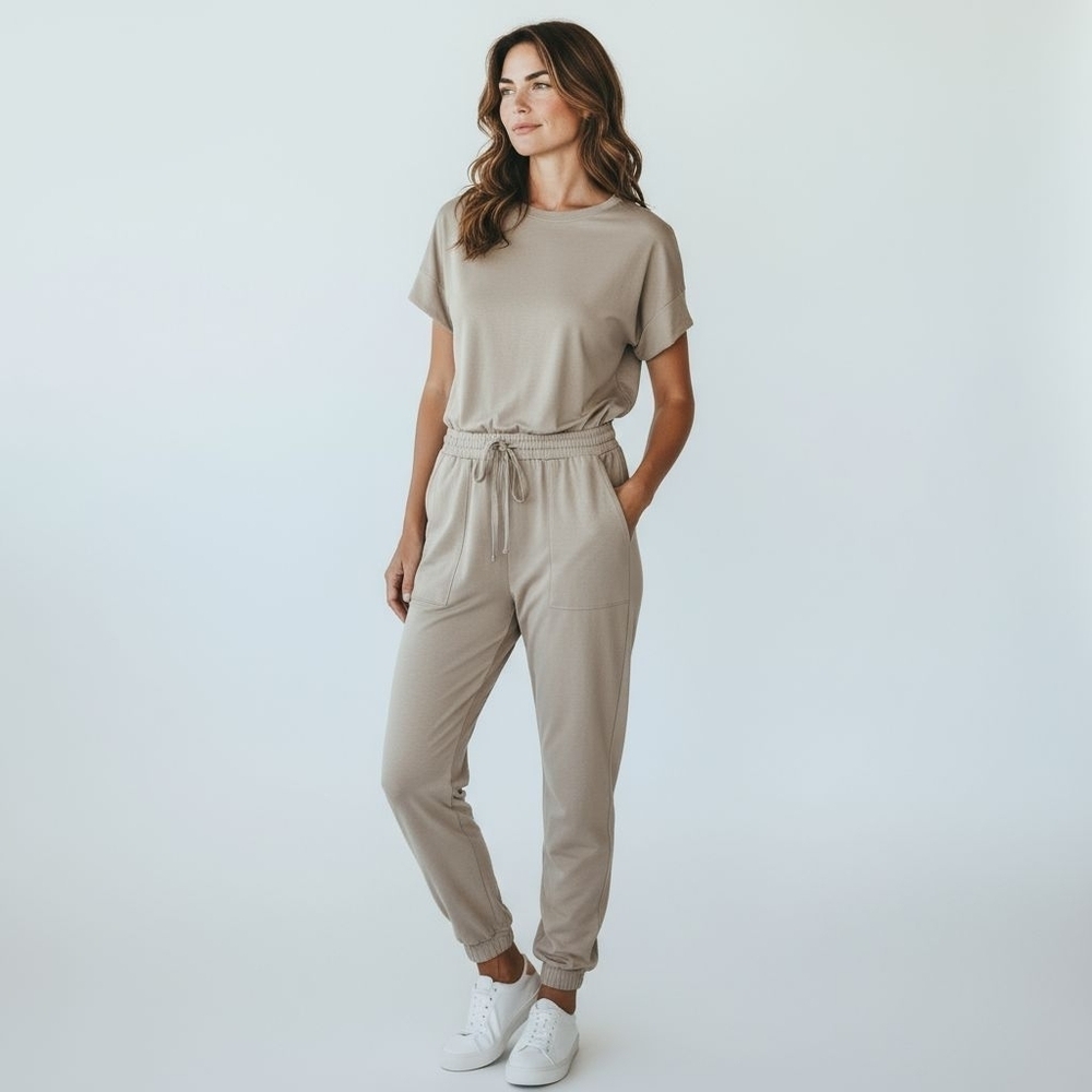Splendid Jumpsuit Eco Short Sleeve Terry Size Large NWT
